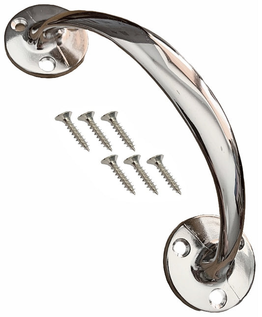 Chrome Metal Pull Bow Handle - Wardrobe Cabinet Cupboard Drawer 150mm/6"