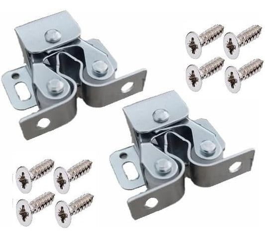 Roller Catch Cupboard Cabinet Door Latch Twin Double Catches Caravan Boat (2 Pack)
