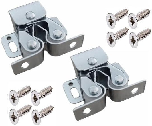 Roller Catch Cupboard Cabinet Door Latch Twin Double Catches Caravan Boat (2 Pack)