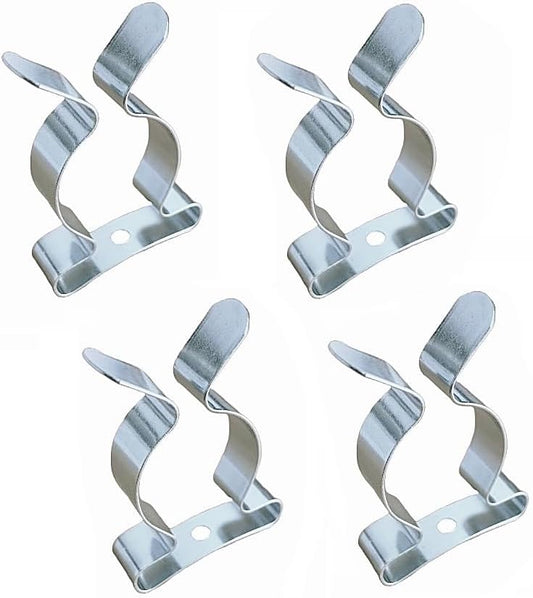 Pack of 4 Tool Spring Terry Clips Garage Shed Storage Grip Tidies Wall Mounted Tool Spring Hangers 19mm