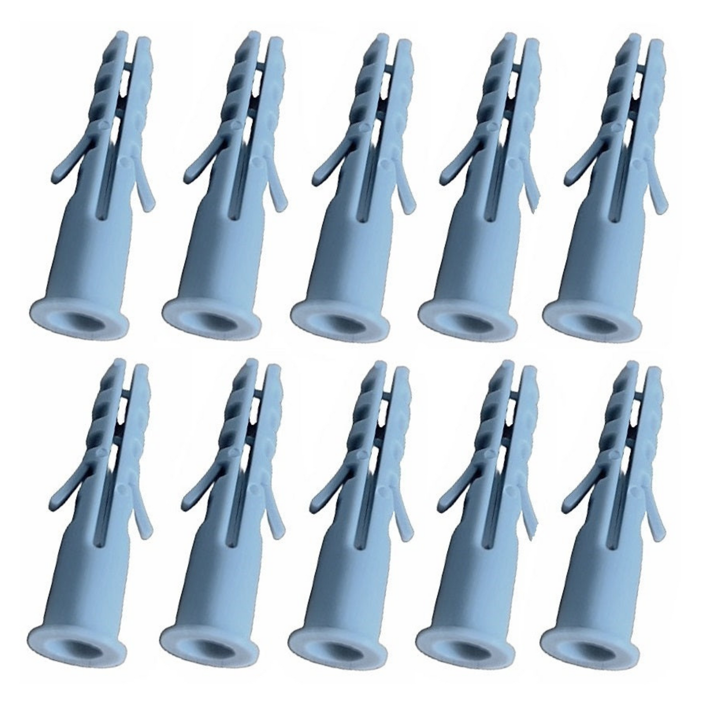 Pack of 10 Heavy Duty Universal Wall Plugs Nylon Fixing M8 x 40mm White or Grey