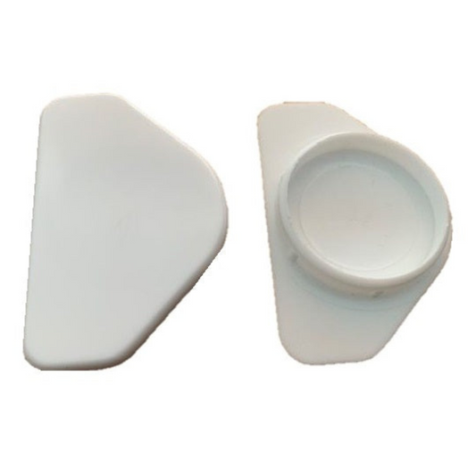 Winged Cover Cap - White 35mm Hinge & Screw Hole Blank Kitchen, Bedroom, Cabinet