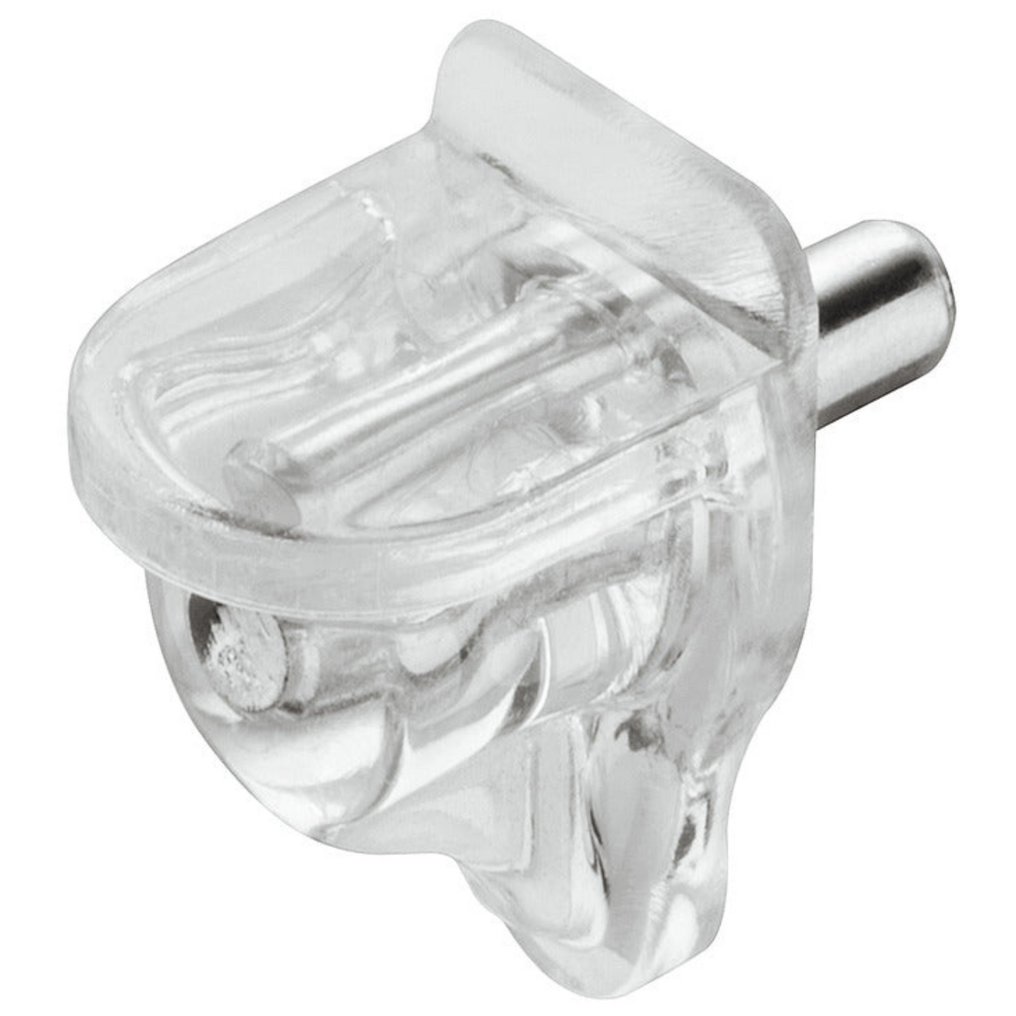 12 x Clear Glass or Wood Shelf Support Brackets 3mm Hole Shelves