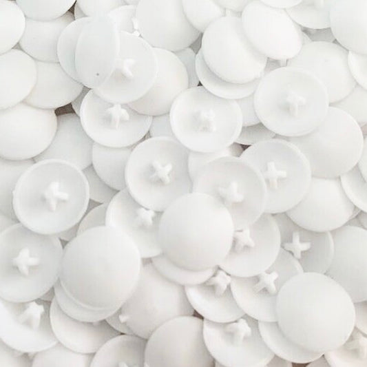 Plastic Press Fit Cover Caps / White