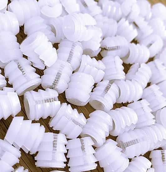 Pack of 50 Plastic Hinge Dowel Inserts 10.6et Hinge Repair Plate, Hinge Expansion , Drill Hole 10mm - M6  mm x 10.6 mm