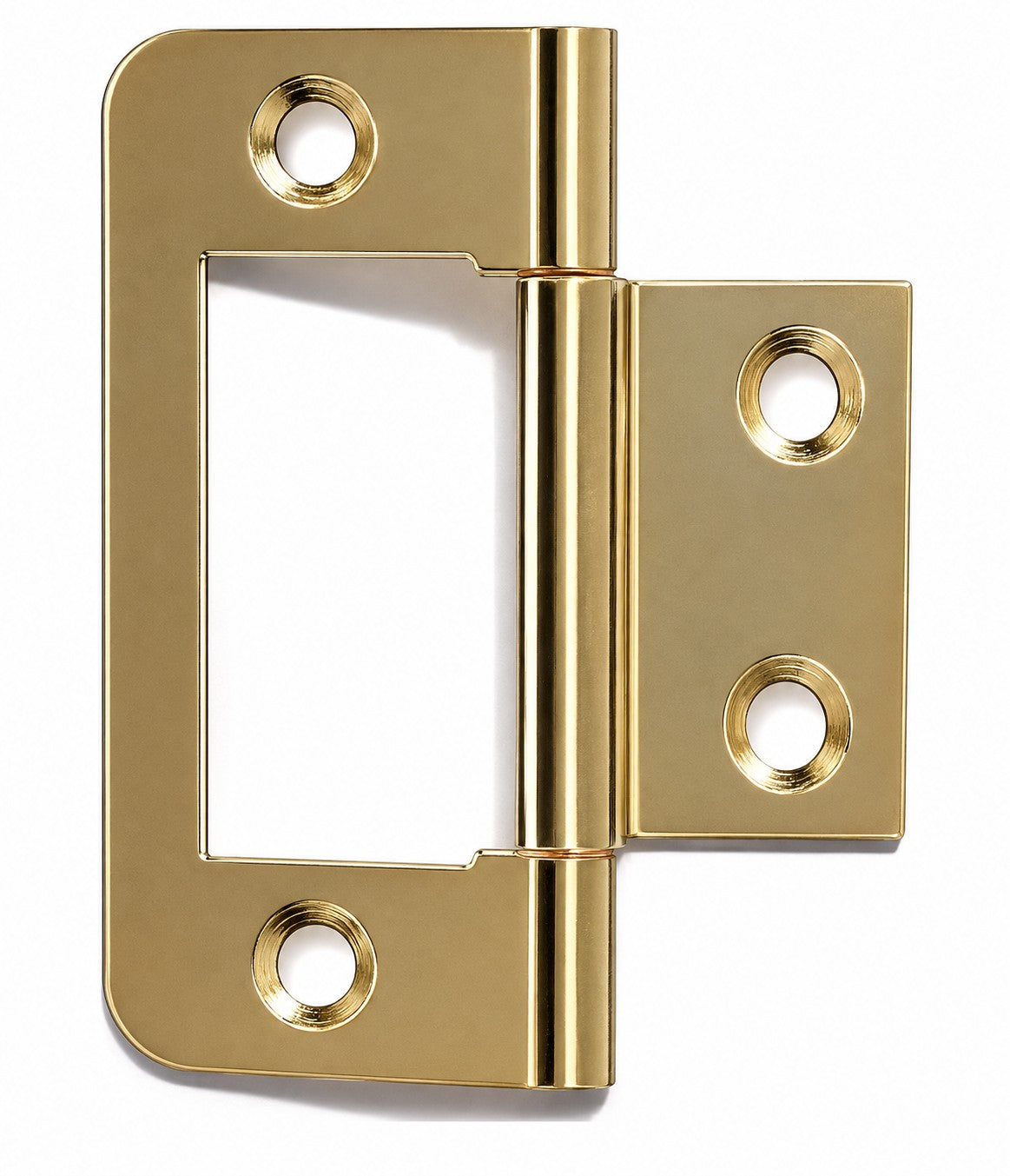 Flush Hinge, Steel, 50 x 24 mm, Chrome, Brass, Bronze