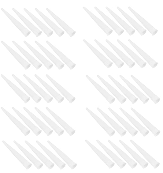 50 x SPARE NOZZLE PLASTIC WHITE FOR SEALANTS