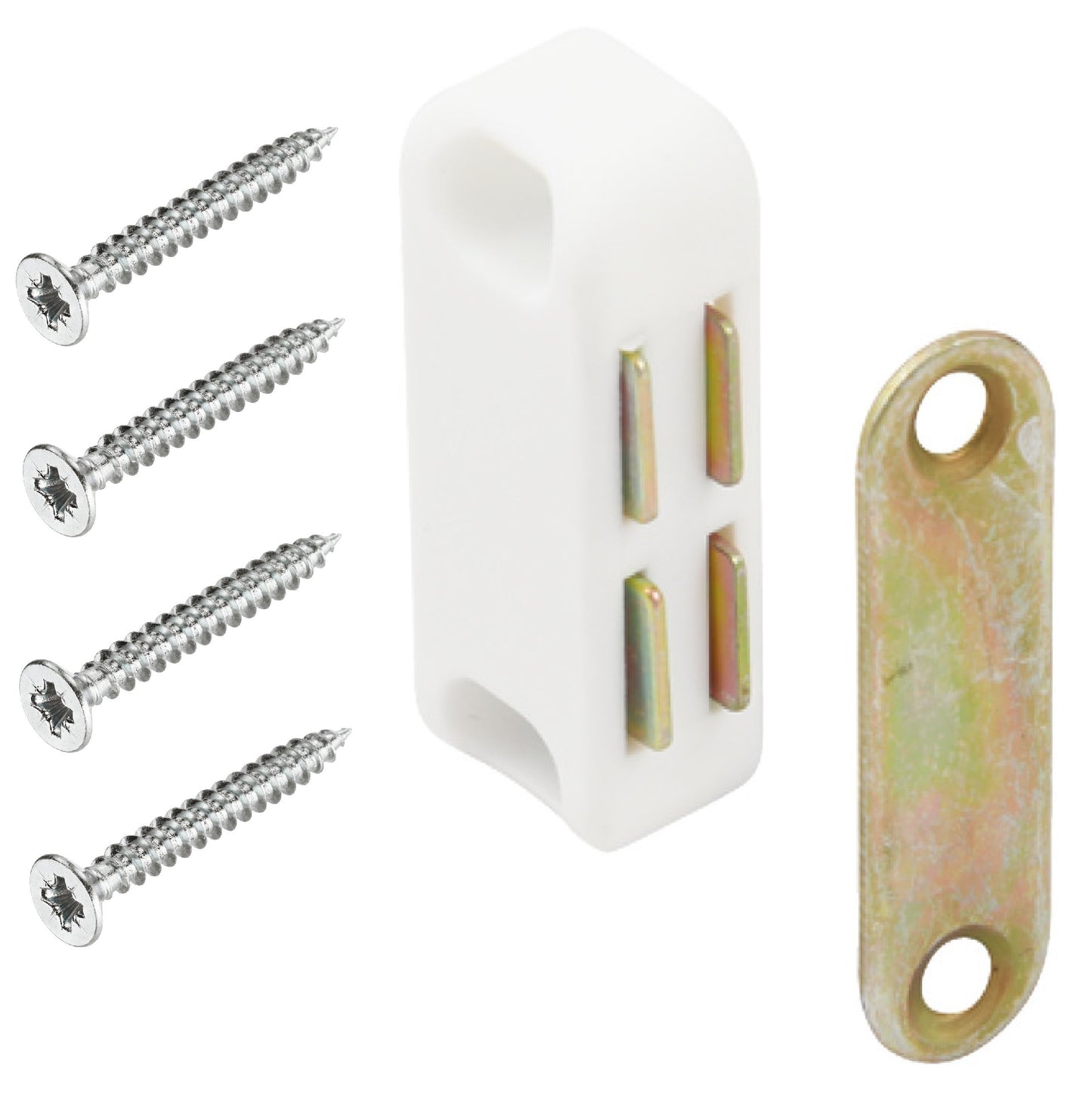 SCARFELL Magnetic Catch Cupboard Door Latch Cabinet Catch Magnet Strong White 4Kg Pull