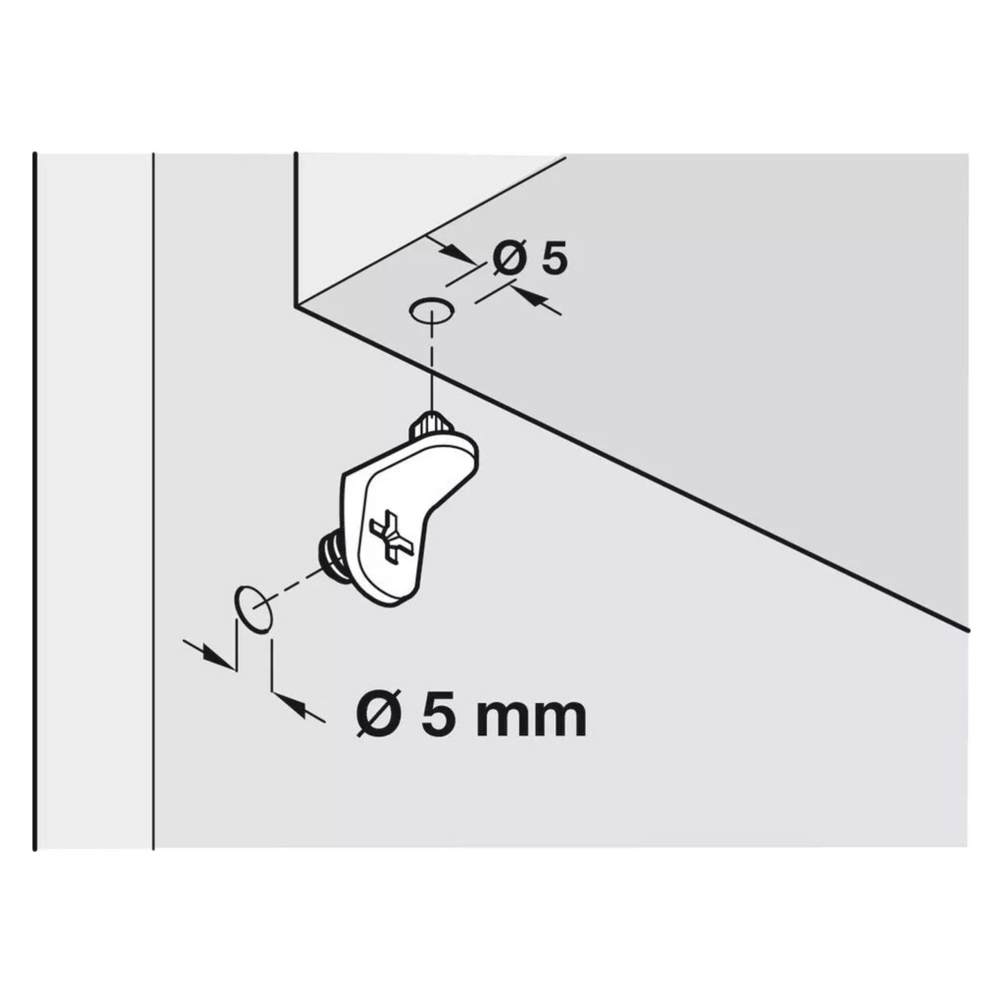 4 x Small Metal Shelf Bracket for Wooden Shelves