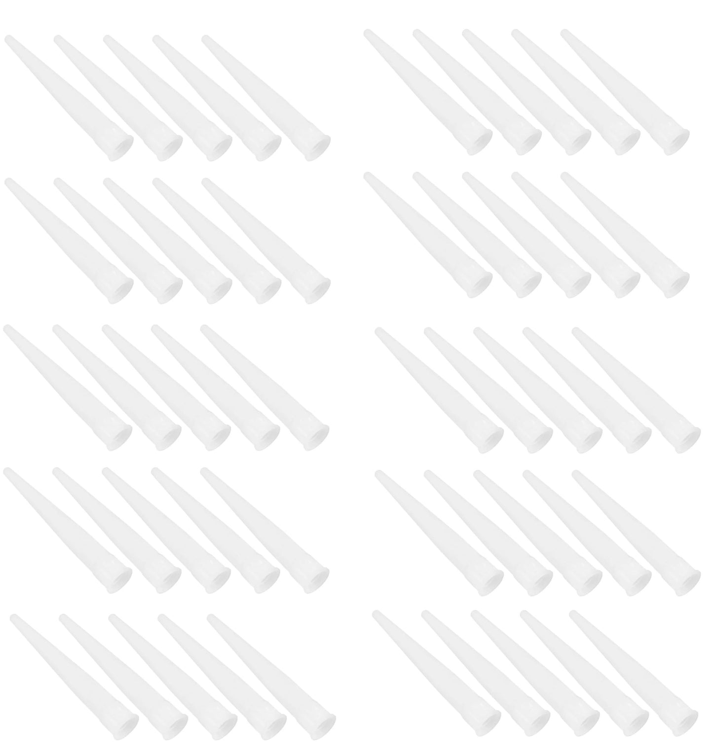 50 x SPARE NOZZLE PLASTIC WHITE FOR SEALANTS