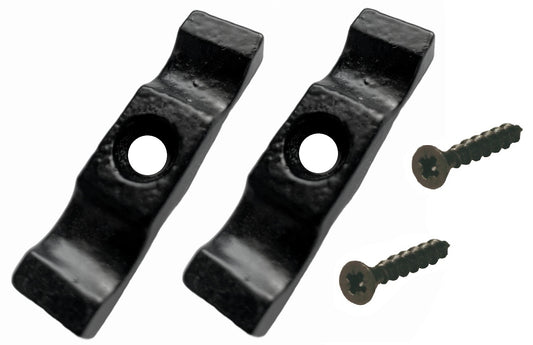 SCARFELL 50mm Turn Button Latch Thumb Catch Black Rabbit Hutch Shed Door (Pack of 2) Including Screws