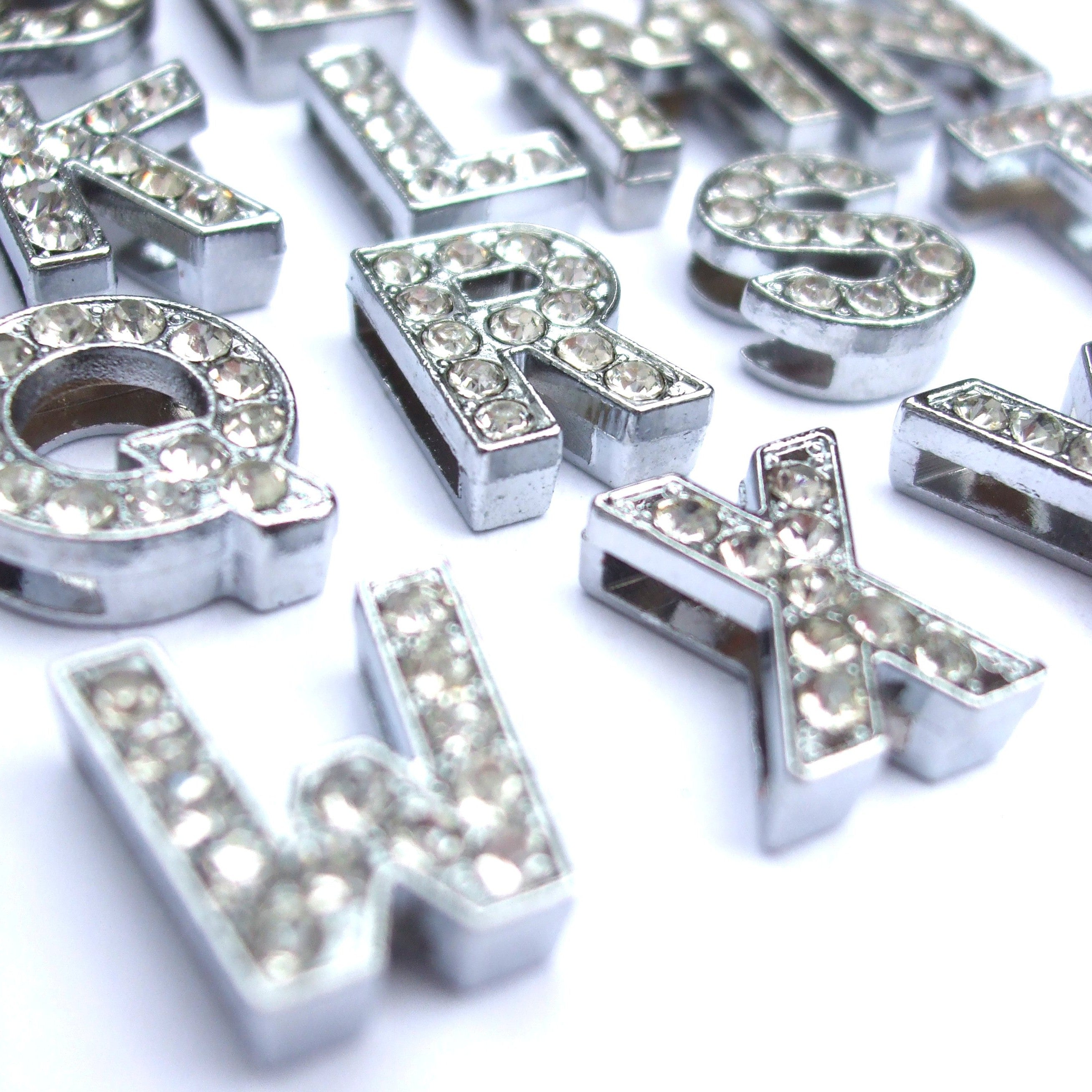 Crystal Slider Letters 10mm - Silver – Scarfell