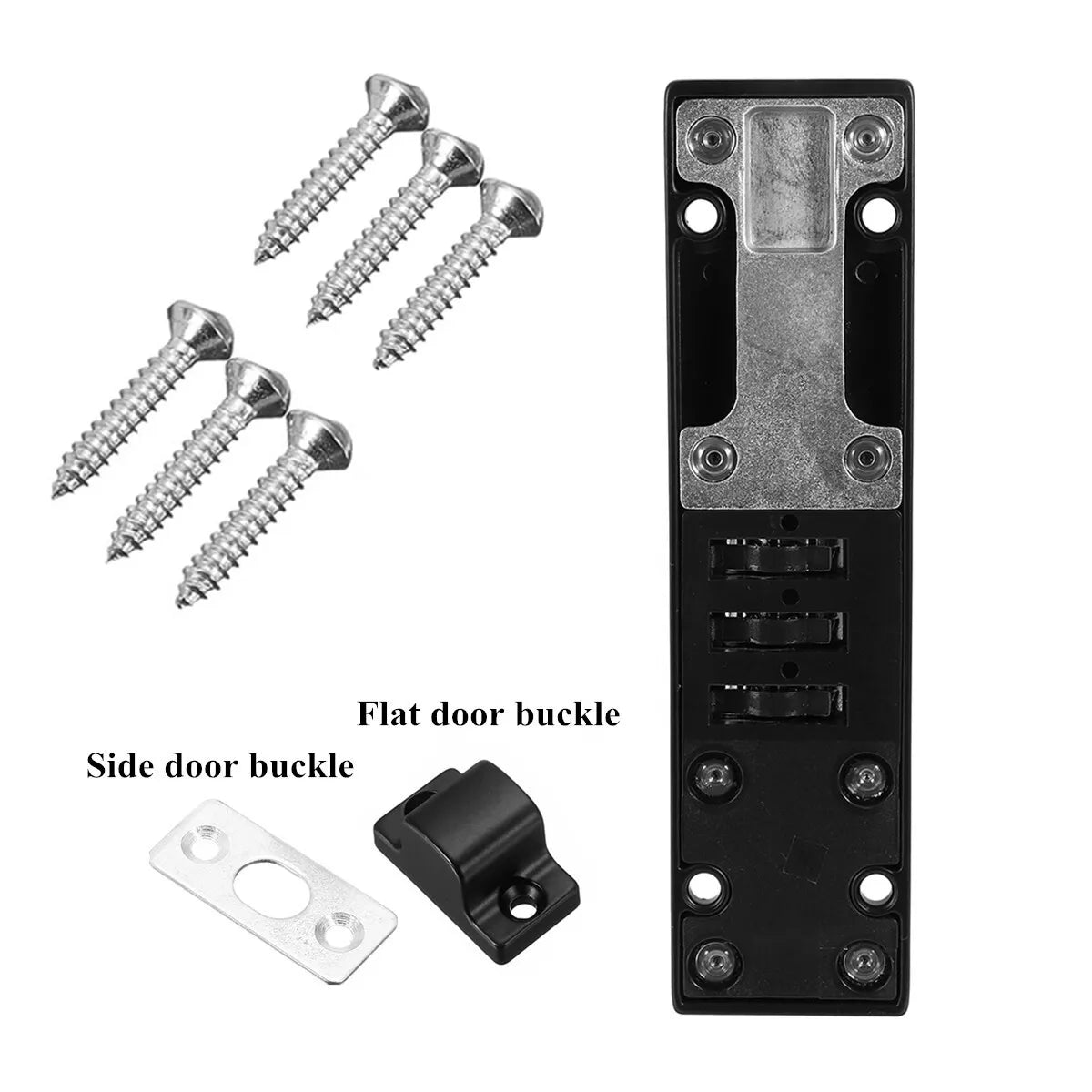 1 x Heavy Duty Combination Sliding Bolt Lock Gate Shed Door Garage / Black